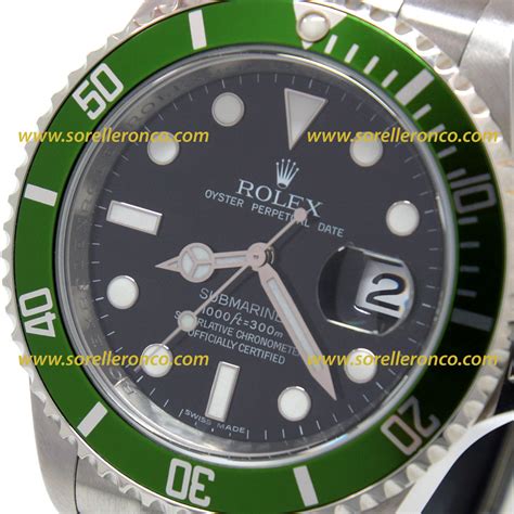 rolex ghiera verde nuovo|rolex 16610 date.